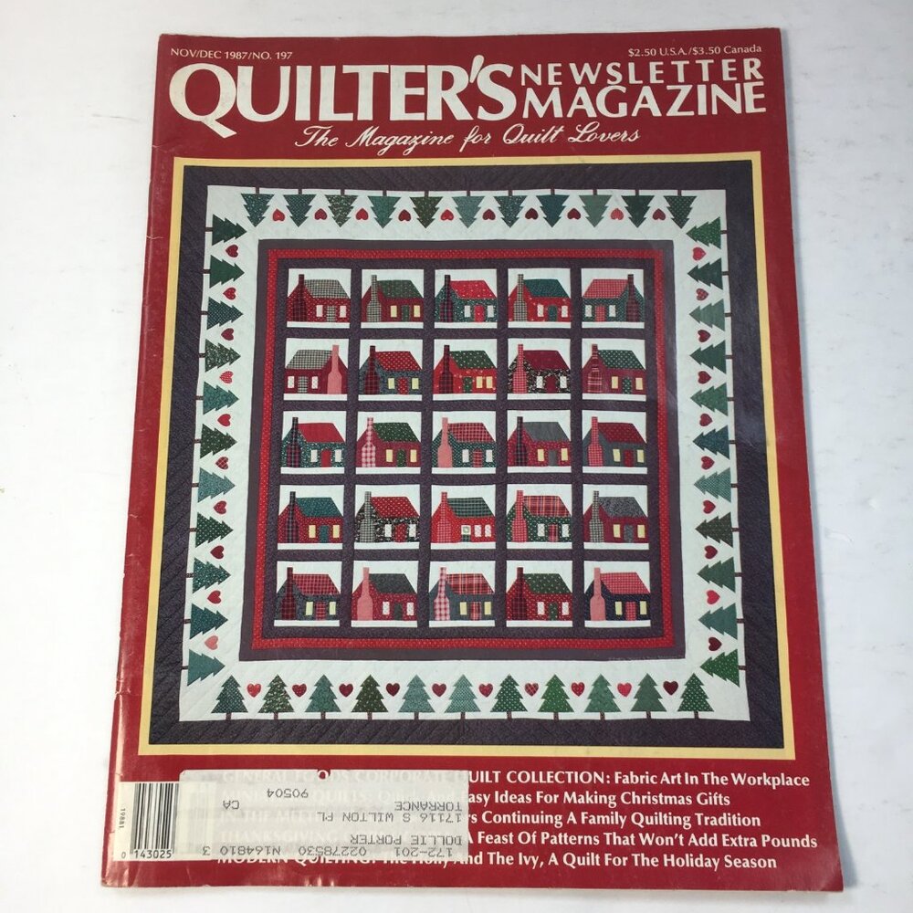 Quilters Newsletter Magazine November/December 1987 Issue 197 Christmas Patterns